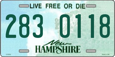 NH license plate 2830118