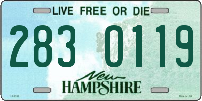 NH license plate 2830119