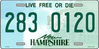 NH license plate 2830120