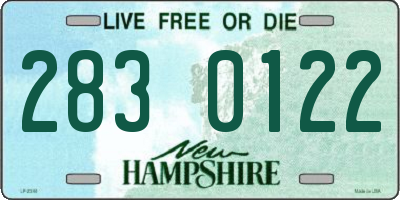 NH license plate 2830122