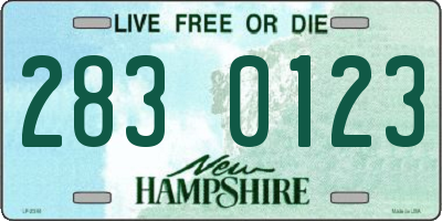 NH license plate 2830123