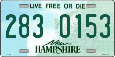 NH license plate 2830153