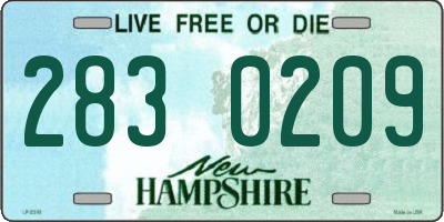 NH license plate 2830209