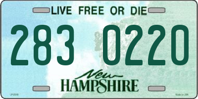 NH license plate 2830220