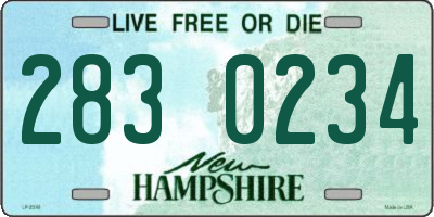 NH license plate 2830234