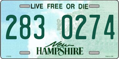 NH license plate 2830274