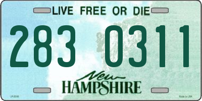 NH license plate 2830311