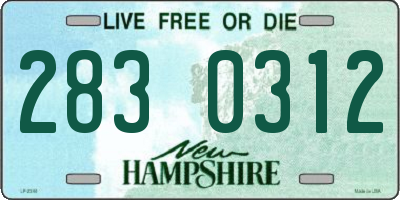 NH license plate 2830312