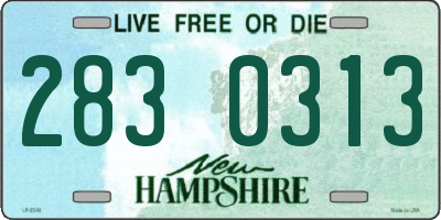 NH license plate 2830313