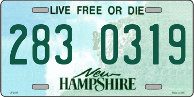 NH license plate 2830319
