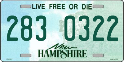 NH license plate 2830322