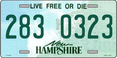 NH license plate 2830323