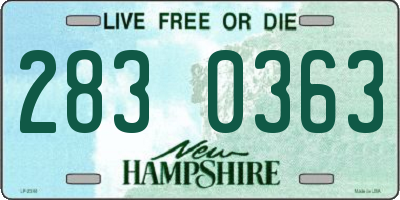 NH license plate 2830363