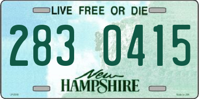 NH license plate 2830415