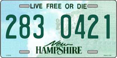 NH license plate 2830421