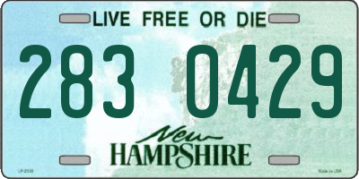 NH license plate 2830429