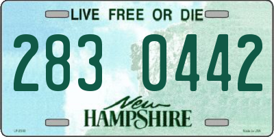 NH license plate 2830442