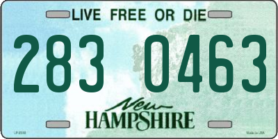 NH license plate 2830463