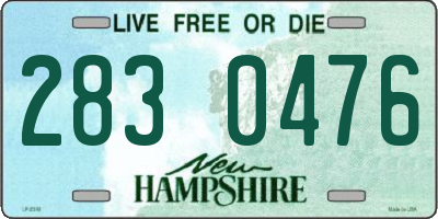 NH license plate 2830476