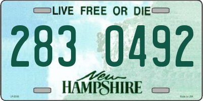NH license plate 2830492