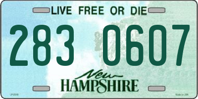 NH license plate 2830607