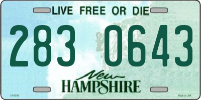 NH license plate 2830643