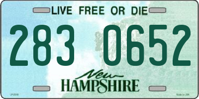 NH license plate 2830652