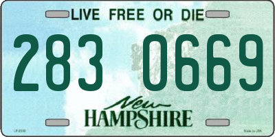 NH license plate 2830669