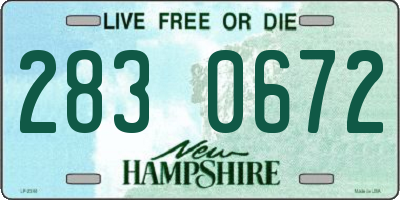 NH license plate 2830672