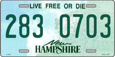 NH license plate 2830703