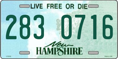 NH license plate 2830716
