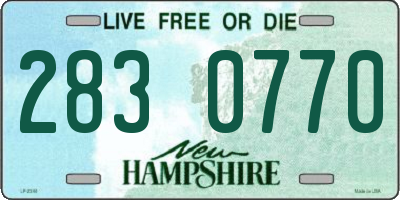 NH license plate 2830770