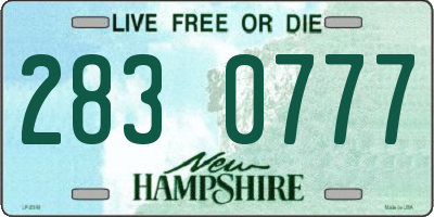 NH license plate 2830777