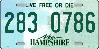 NH license plate 2830786