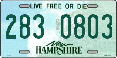NH license plate 2830803