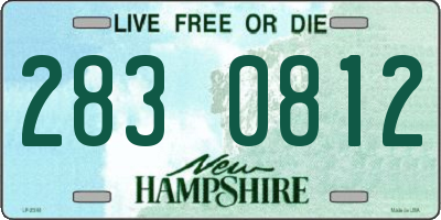 NH license plate 2830812