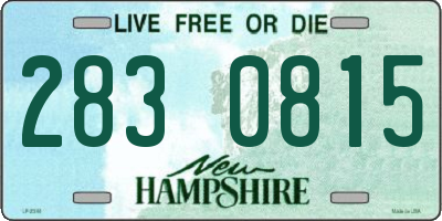 NH license plate 2830815