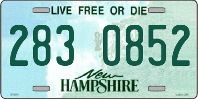 NH license plate 2830852