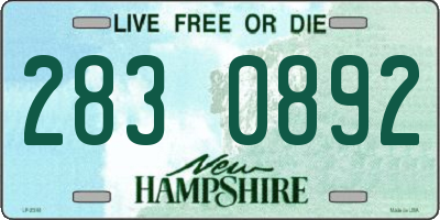 NH license plate 2830892
