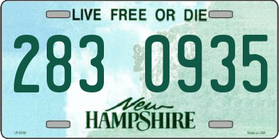 NH license plate 2830935