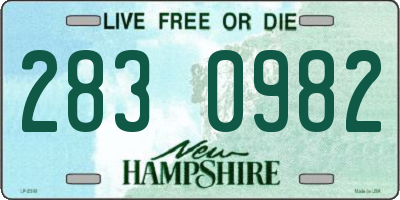 NH license plate 2830982