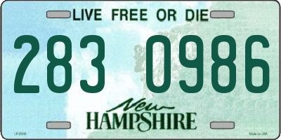 NH license plate 2830986
