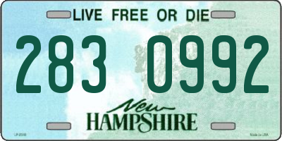 NH license plate 2830992