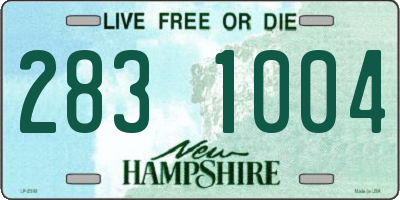 NH license plate 2831004