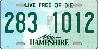 NH license plate 2831012