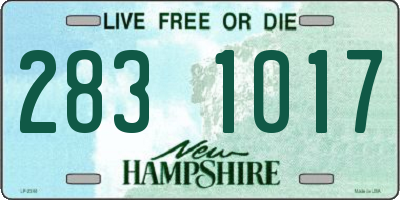 NH license plate 2831017