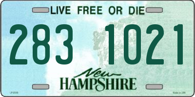 NH license plate 2831021
