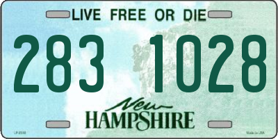 NH license plate 2831028