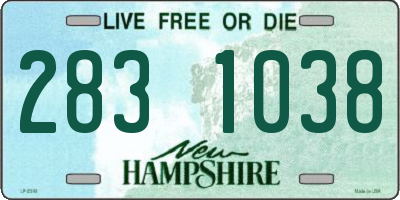 NH license plate 2831038