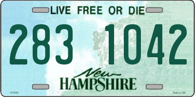 NH license plate 2831042